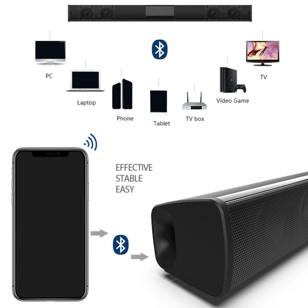 2020 New High Quality 80W Bluetooth TV Soundbar Bluetooth Speaker Wireless Subwoofer for Home Theatre System