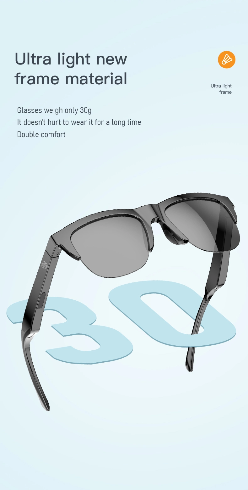 Hands Free Calling Music Audio Wireless Bluetooth 5.3 Earphone Sport Eyewear Speaker Smart Glasses