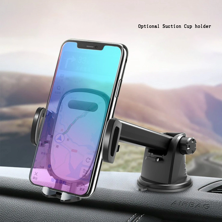 OEM Customized Smart Mobile Phone Bracket Mobile Stand Mobile Phone Holder Fast Magnetic 15W Qi Wireless Charger for All Phone in Car