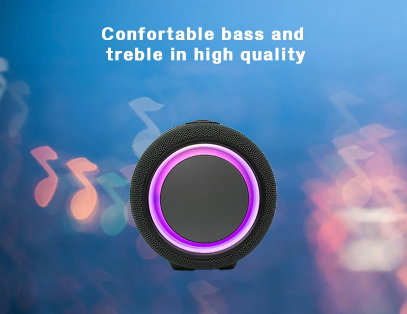 High Quality Comfortable Bass LED Waterproof Bluetooth Speaker for Music