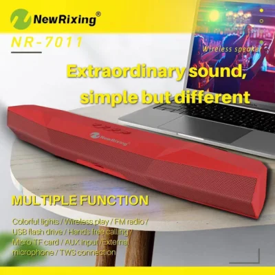 T20 Mini Soundbar Tws Wasserdichter kabelloser Stereo-Bluetooth-tragbarer Lautsprecher für den Einsatz am Computertisch