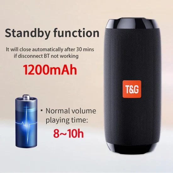 Tg117 Tragbarer kabelloser Bluetooth-Lautsprecher für den Außenbereich, schwerer Bass, Musikparlante