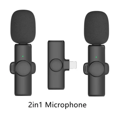 2in1 Bluetooths Mikrofon K9 Wireless Lavalier-mikrofon Mikrofon Noise Reduction Outdoor Live Broadcast USB Lavalier-mikrofon