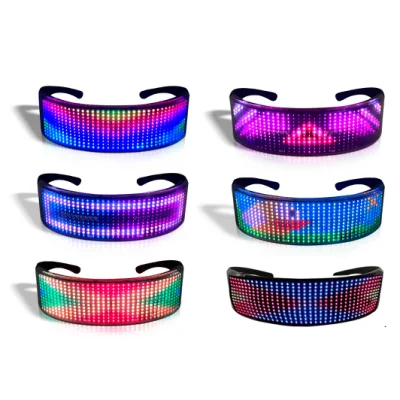 APP-Steuerung Bluetooth-LED-Brille Unisex-glänzende Brille für Party